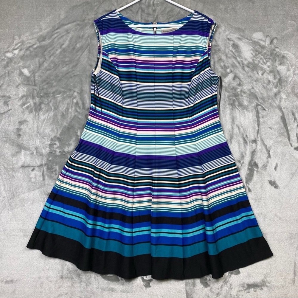 Danny & Nicole Multicolor Striped Mini Dress